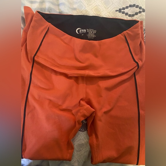 Zyia Active Burnt Orange Leggings - Picture 2 of 4